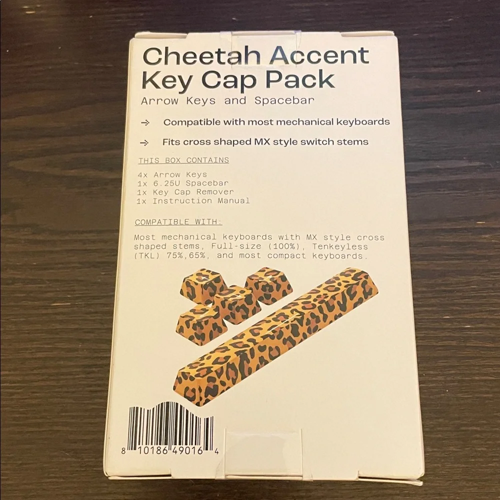 CHEETAH ACCENT KEY PACK MX Arrow Keys+Spacebar - NWT